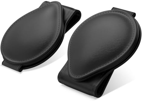 lankai Accessoires Auto, Porte Lunettes Magnétique en Cuir PU, Gadget Voiture, Accessoire de Voiture Intérieur Universel, Gadget Pratique avec Adsorption pour, Couleur Noir