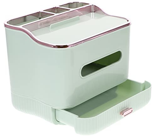 WOONEKY Multi-use Tissue Box Für Schreibtisch Eleganter Taschentuchspender Aus Kompakte Aufbewahrung Für Taschentücher Fernbedienung Und Brillen Hochwertiger Organizer Für Büro Und