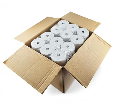 Netuno 36 Thermorollen 80 mm x 13 mm x 80 m BPA Frei Kassenrollen Weiß Thermopapier Bonrollen Additionsrollen Thermo-Bonrollen für Kassen-Drucker Bondrucker Papierrollen für Kassen