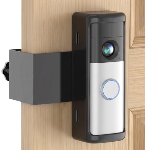 Mamerry Anti-Theft Ring/Camera Video Doorbell Mount, Doorbell Bracket No Drilling Compatible with Ring Wireless Doorbell / (2024 Release)/ Battery Doorbell Plus/Pro for Houses, Apartments, Rentals | No-Drill Needed, Renter Friendly Mounting Bracket, Easy to install, for Houses, Apartments, Not for Security Door, Black