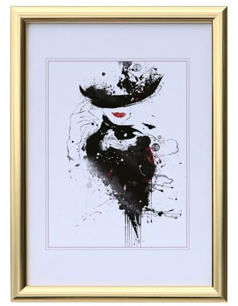 Kunststoffrahmen Klarglas Bilderrahmen Frame Foto Collage Portraitrahmen Glasscheibe PS-1: Farbe: Gold | Format: 30x40