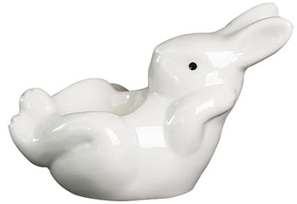 Coquetier en céramique, de coquetier en céramique | Plateau Mignon de coquetiers en Forme de Lapin | Coquetier en Porcelaine pour œufs à la Coque, à œufs Individuel, Plateau de