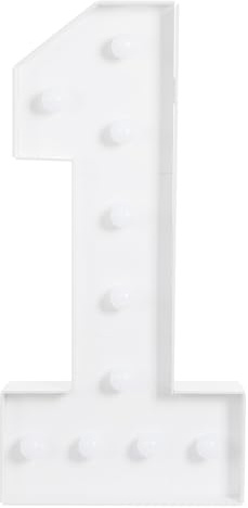 Zalydala LED Zahlen 3D Lampe Beleuchtete Ziffern,Buchstaben Lichter Alphabet Lampe,KT-Board,Light Up Zahlenfür Hochzeit,Geburtstag,Party, Weihnachtslampe (1)