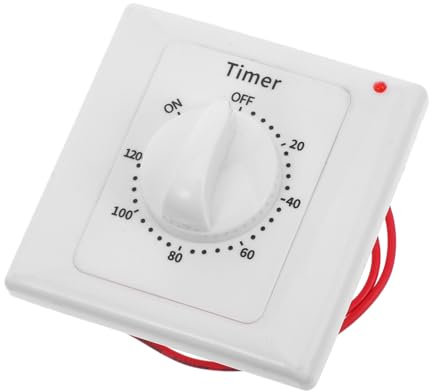 TOBBOMEY Mechanische Zeitschaltuhr Minuten Countdown Funktion Timer Schalter Für Innenbereich Stecker Zeitschaltuhr Für Lüfter Lampen Und Elektrische Geräte Energiesparend Und Vielseitig Ei