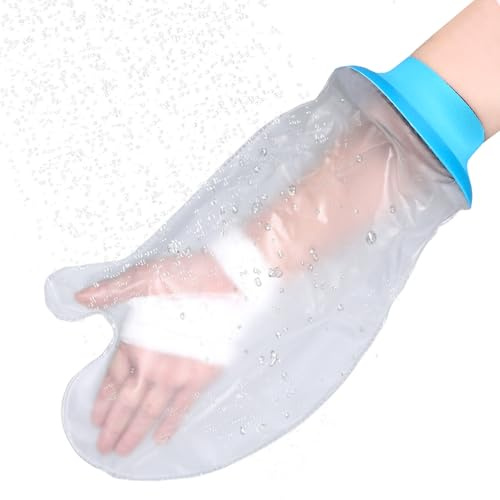 ShinherYee Hand Cast Cover, Waterproof Hand Cover for Shower, Soft Comfortable Hand Cover for Shower, Reusable Plaster Cast Bag for Bathing and Shower