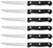 AURMOO Cuchillos de Mesa Chuleteros, 6 Piezas Juego de Cuchillos de Carne, Cuchillo para Bisteca, Cuchillo de Mesa de Acero Inoxidable