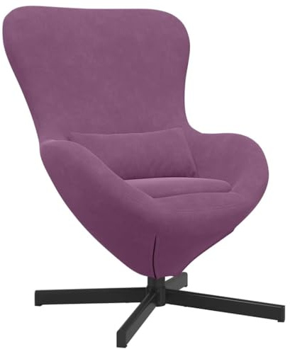 vidaXL Eiersessel Lila 63 x 73 x 90 cm Samt | Bietet super Komfort und Unterstützung, Hält ohne Probleme bis zu 120 kg, Die elegante lila Farbe peppt jede Wohnung auf