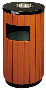 LUTFI Pattumiera Recinto for rifiuti da Esterno con posacenere Open Top all'Interno del Contenitore for rifiuti 'Armadio for Uso Commerciale Casa e Cucina(Wood Grain)