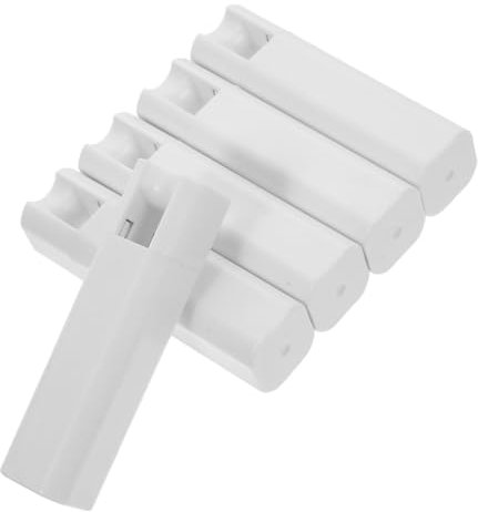 HIAKDOFT 5pezzi Cordino in Plastica Bianca Pomello Per Tende Da Finestra Adatto Vari Tipi Di Tende Rullo e Veneziane Design Quadrato Moderno Peso Stabile Per Facile Trazione