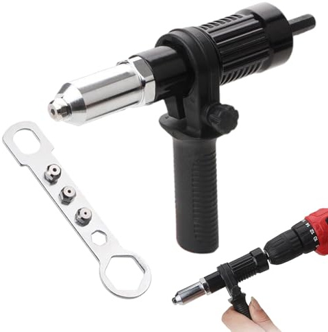 Kit de Adaptador para Remaches - Herramienta de Taladro Eléctrico | Kit de Adaptador de Remache para Taller, Reparación, Mantenimiento