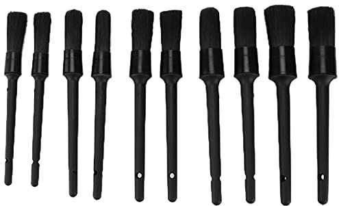 10pcs Détails Kit de brosses de poussière | Fibres douces pour intérieur/roues/évents de la voiture | Outils de soins non abrasifs pour l'automobile et la maison