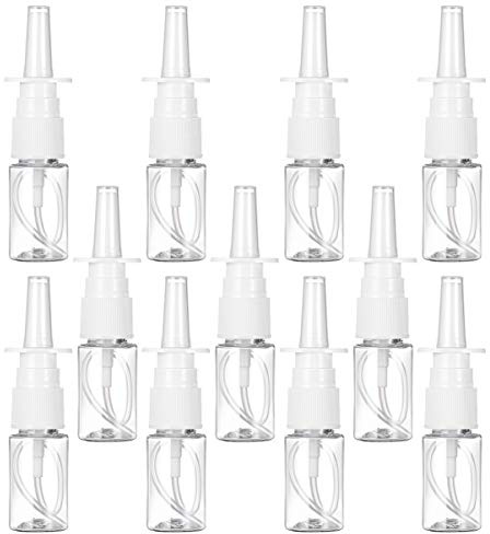 TOPPERFUN 10 Pièces Bouteille Pulvérisateur Nasal Flacon Portable Transparent pour Spray pour Voyage et Usage