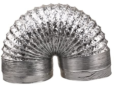 HAMPPLIES Flexible Aluminum Foil Duct Hose for HVAC Ventilation Diameter Exhaust Vent Hose for Kitchens Bathrooms Greenhouses More