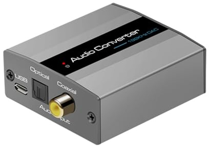Convertidor auditivo digital a analógico de 192 kHz para sistemas de cine en casa y sistemas de sonido, adaptador coaxial de alto rendimiento