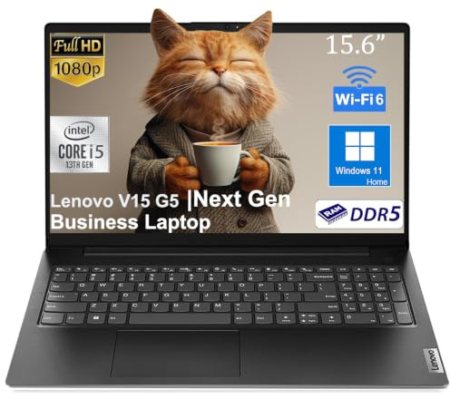 Lenovo Computer portatile aziendale V15 G4, display antiriflesso FHD da 15,6, Intel 8-Core i5-13420H (Beat i7-1355U), 16 GB di RAM, SSD da 1 TB, WiFi6, Bluetooth5.2, RJ-45, Windows 11 Home, con kit