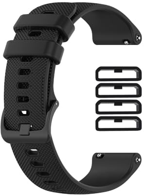 MTHGH 22 mm Bracelet de montre à dégagement rapide pour smartwatch + 4 anneaux de fixation, band pour Huawei GT,strap en silicone souple pour Huawei GT 2/2Pro/2e / 3/3Pro / 4/5/5Pro