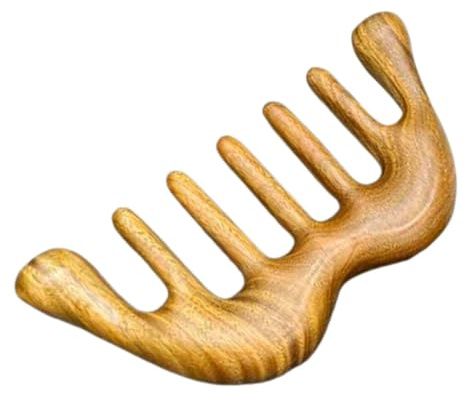 ibasenice Peine Masajeador para Cuidado y Masaje Relajante del Cabello Cuero Cabelludo de Madera de Sándalo, Ligero y Fácil de Usar