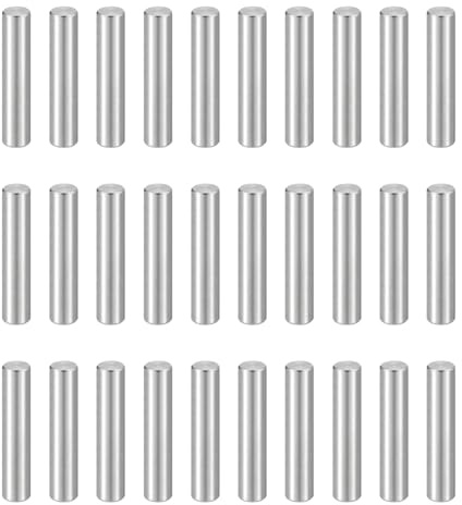 QUARKZMAN 50 Stück Dübel M3(3mm) x 14mm 304 Edelstahl Zylindrische Regalstifte Stiftstange Befestigungselemente Für Metallgeräte Holzmöbel DIY Montage Silber