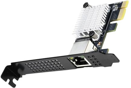 YUNNIAN Tarjeta Adaptadora de Red PCIE4.0 1X 10Gbps con chipset 8127 de bajo consumo para cargas de trabajo fiables de servidores y estudios