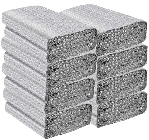 Reflektierende Luftpolsterfolie, 6 mm Dicke Doppelseitige Aluminiumfolien-Luftpolsterfolie, Garagentor-Isolierplatten-Set Strahlungsbarriere für Fenster, Wohnmobil-Dach,8pcs,2.4mx91cm