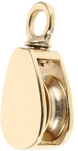BESPORTBLE Marine Brass Flag Pulley 32Mm for Boats and Yachts, Swivel Rope Pulley Hardware for Sailing Flagpoles, Sturdy Flag Accessories for Marine Deck Use