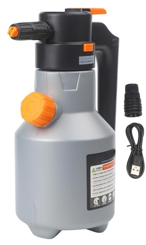 Kivivaka Elektrischer Schaumsprüher 2L für Autowäsche, 8BAR Hochdruck-Handreiniger mit 3 Düsen und Ladekabel, tragbares Autoreinigungszubehör