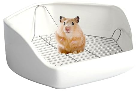 Bac à litière pour Petits Animaux, bac à litière pour Lapin - Poêle d'angle pour Petits Animaux - Toilettes pour Lapins pour de Compagnie - Petit Pot d'intérieur Amovible en Forme de pentagone