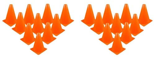 Vjsujehgy 20 Pz Traffic Cones - 7 Pollici di Costruzione Multiuso Tema Party Coni di attività per L'Allenamento di Calcio
