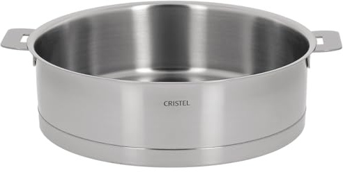 Cristel - S22QL - Sauteuse INOX 22 cm - sans poignée Amovible - Collection Strate Acier Inoxydable