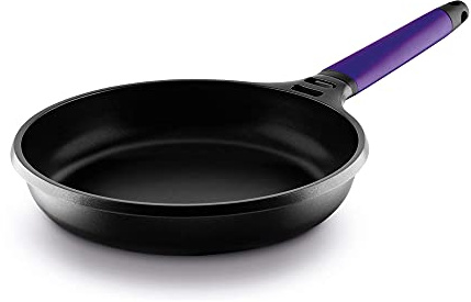 Fundix Castey Padella a induzione in Alluminio Antiaderente con Manico Rimovibile, ⌀ 22 cm, Colore: Viola