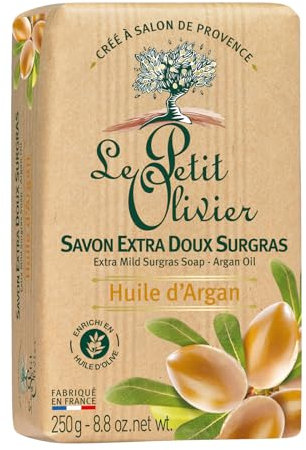 Extra Mild Surgras Soap - Argan Oil by Le Petit Olivier for Women - 8.8 oz Soap