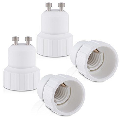 kwmobile 4x Lampenadapter Konverter GU10 Fassung auf E14 Lampensockel für LED-, Halogen-, Energiespar Lampen