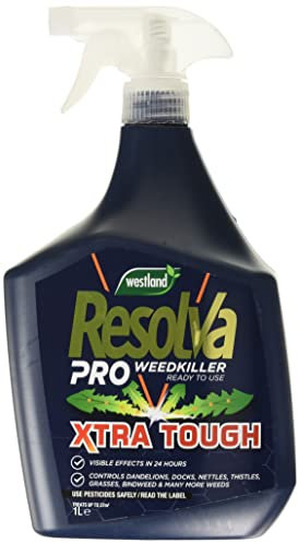 Resolva 20300382 Pro Ready To Use Weed Killer, 1 Litre, Transparent - Packaging May Vary