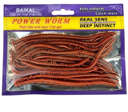 LVEDU 20pcs/pack Artificial Sea Worms 135mm Earthworm Soft Fishing Lures Soft Bait Lifelike Fishy Smell Lures