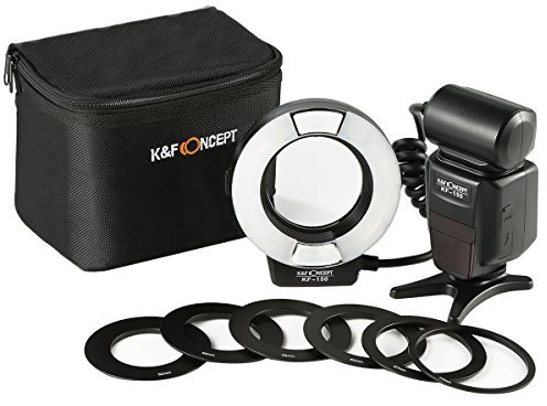 Macro Flash Ring,Ring Flash Nikon,K&F CONCEPT KF-150N I-TTL Flashing Rings with 52 55 58 62 67 77mm compatible with Nikon DSLR Cameras D7100 D7000 D5300 D5100 D3200 D3100 D7200 D500 D5600 D3400 D7500