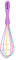 Cofan Batidor Varilla manual de polipropileno | Modelo Vergini | Color del Mango Morado y Varilla: Multicolor | Longitud 25 cm