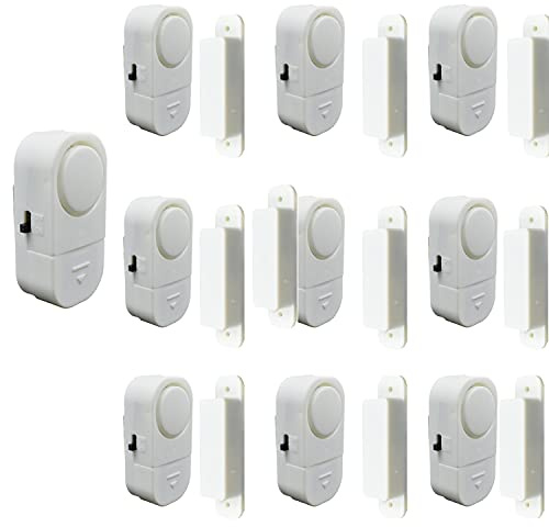 Lot de 10 alarmes de porte de sécurité pour la sécurité des enfants, système d'alarme simple et sûr pour la maison, capteurs d'alarme pour porte et fenêtre, garage