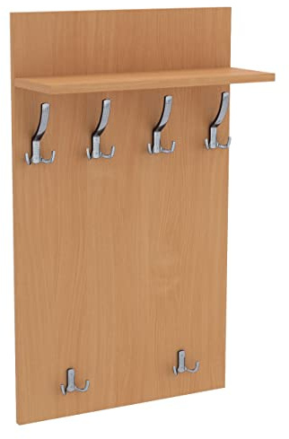 AKKE 90x60 | MAXI Garderobenpaneel Wandgarderobe Garderobe Wandpaneel Kleiderstange CHROM | BAYERISCHE BUCHE