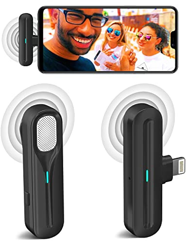 PWAY Wireless Lavalier Microphone, 2,4GHz Plug-and-Play, Unterstützt Originalton, Rauschunterdrückung, KTV, Aufnahme mit DREI Audiomodi(Keine Bluetooth erforderlich)