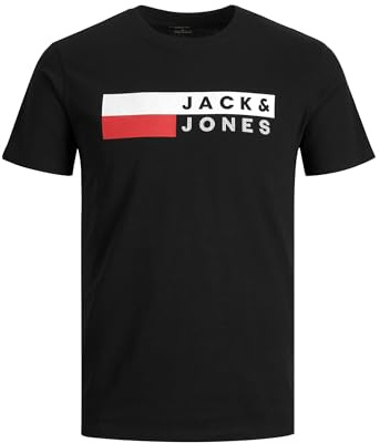 Jack & Jones Homme Jjecorp Logo Tee O-Neck Noos Pls Haut, Noir-2, 3XL Grande Taille EU