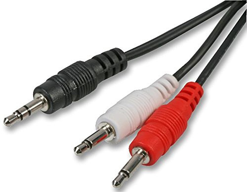 Pro Signal 3.5mm Stereo Jack Plug to 2x Mono Jack Plugs Lead 3m, Black - PSG03431