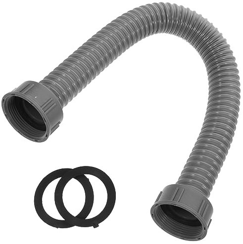 KONTONTY Flexible Sink Drain Pipe Adjustable Telescopic Drain Hose Threaded Tubing for Bathroom and Kitchen Sink Expandable Drain Pipe
