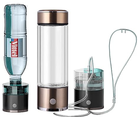 Generador De Agua Rica En Hidrógeno Molecular Máquina Ionizadora De Agua De Hidrógeno Portátil 3 En 1 3 Minutos De Concentración De Hidrógeno 1400-1700PPB Anti-oxidación Antienvejecimiento ( Color : G