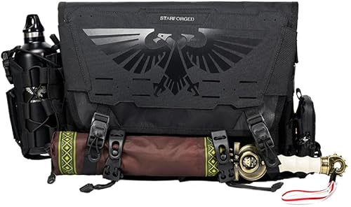Starforged Imperium Mailer Bag Luxury Level Outdoor Wasserdichter Rucksack Warhammer 40K Multifunktionale Umhängetasche, Schwarz, Einheitsgröße, Classic