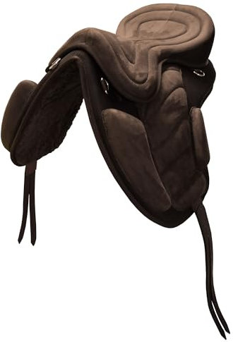 Brama West Sattel baumlos “Safety“- Sitzgröße 18“ - für alle Pferdetypen - inkl. Steigbügelriemen & Sattelgurt - Braun