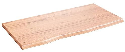 Schreibtischplatte Werkbankplatte DIY Stabile Bürotischplatte Tischplatte Werkbankplatte Echtholz-Furnier, Perfekt für höhenverstellbare Schreibtische, Hellbraun 80x40x2 cm