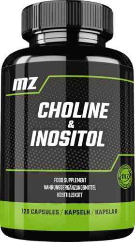 Cholin und Inositol 1200 mg pro Portion - 120 Kapseln - 2 Monatsvorrat - Nahrungsergänzung von MZ
