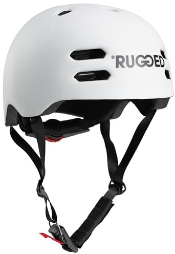 F26 Leichter Inmold Stunt-Scooter Helm | Größenverstellbar, belüftet und mit Magnetverschluss; für Skateboard, BMX, Dirt, Fahrrad und E-Scooter