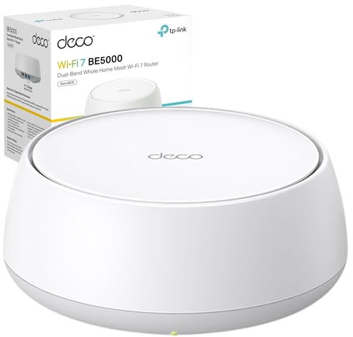 TP-Link Deco BE25 BE3600Mbps Whole Home Mesh WiFi 7 System, 688 Mbps a 2,4 GHz + 2882 Mbps a 5 GHz, 2 porte × 2,5 Gigabit, AI Mesh WiFi Booster, MLO, Alexa e Google Assistant supportati, HomeShield