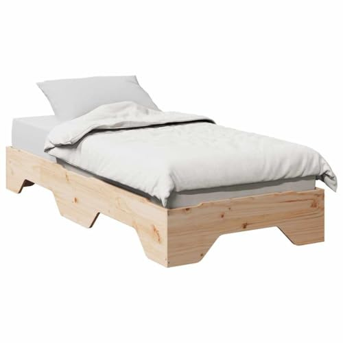 Générique Cadre de lit sans Matelas empilable 90x190 cm Bois Massif,Lits & Cadres de lit,17.7KG-859208